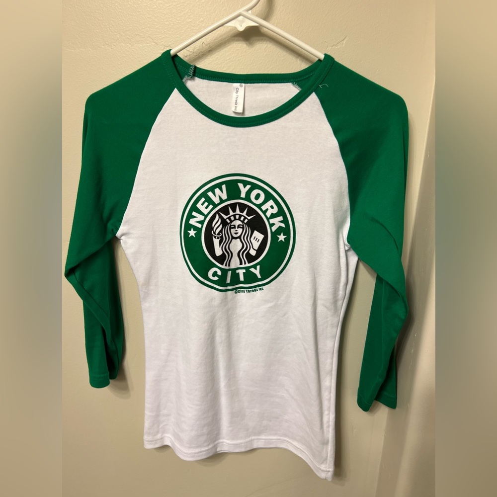1/4 sleeve Starbucks logo New York City, never worn